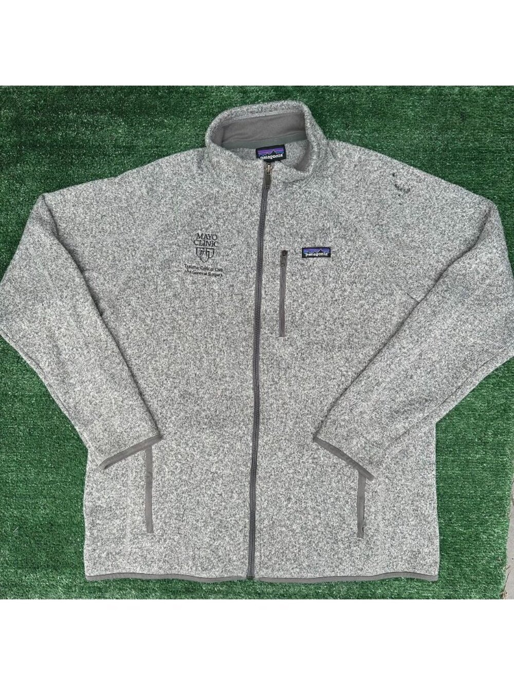 Vintage Y2K Patagonia Better Sweater Fleece Jacket Gray XL Mayo Clinic Gorpcore